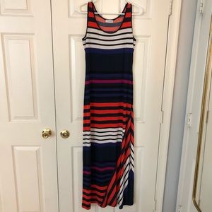 *SOLD* 
Calvin Klein striped maxi dress